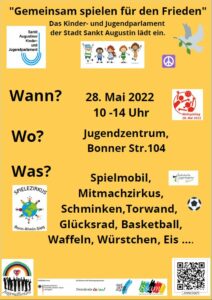 Plakat Weltspieletag am 28. Mai 2022