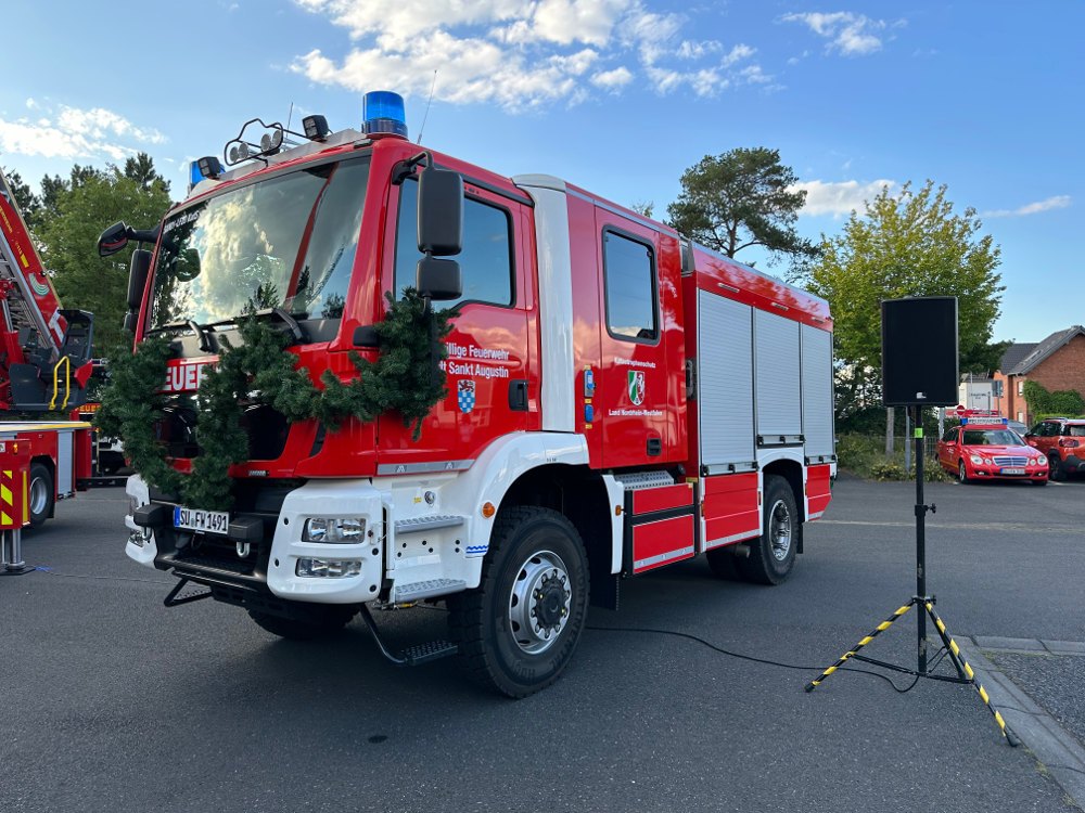 Das neue Löschgruppenfahrzeug für den Katastrophenschutz, stationiert in Mülldorf.
